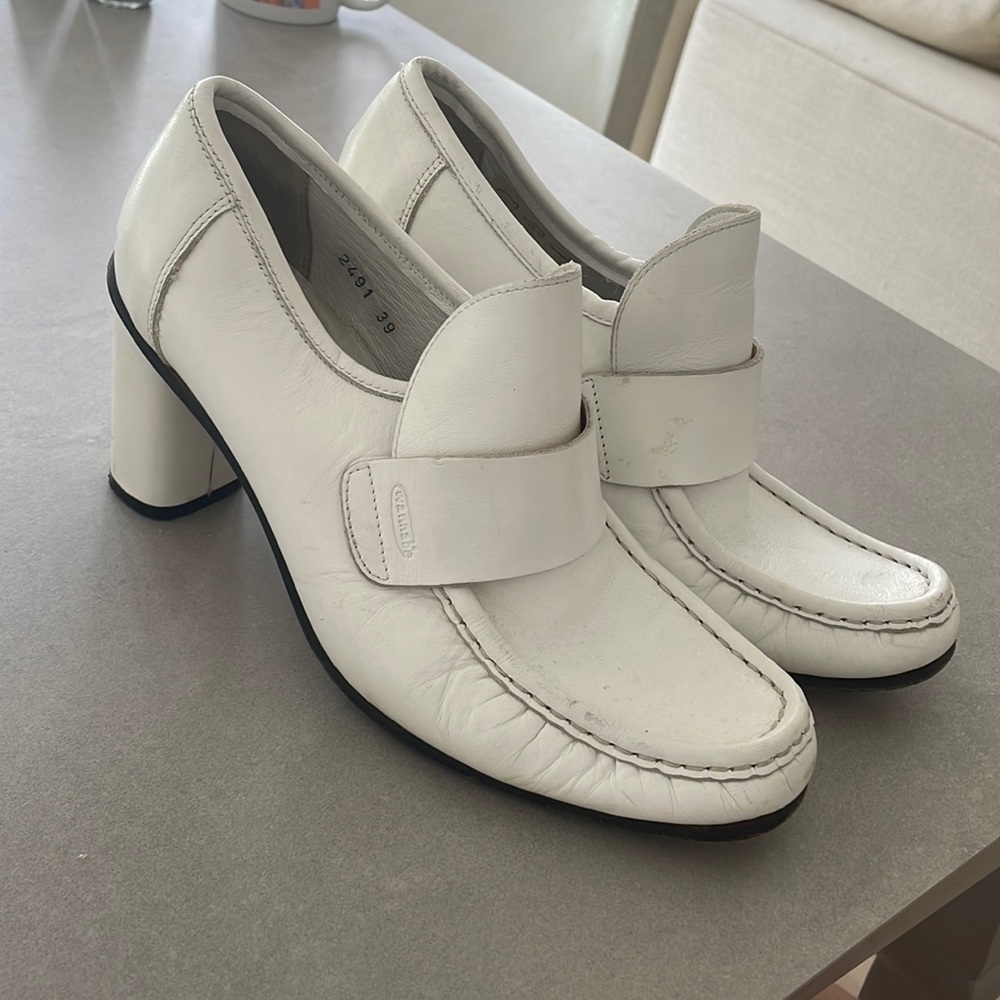 White Leather Patrick Cox Boot Heels